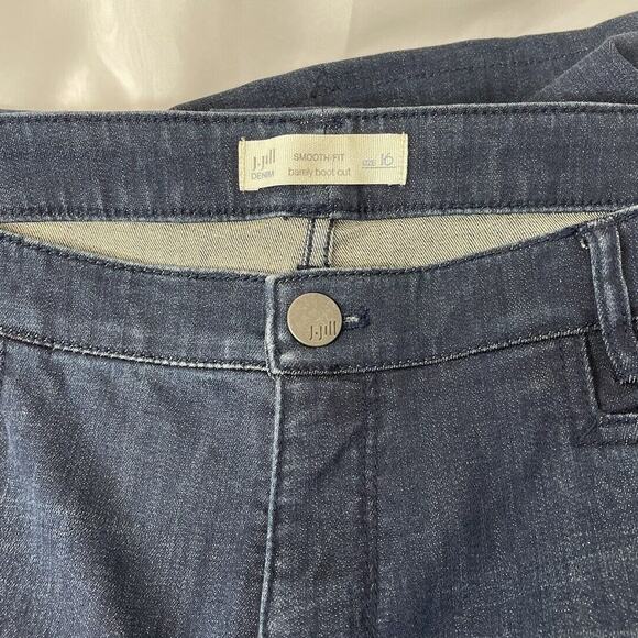 J. Jill Denim Jeans Barely Boot Cut Size 16 Casual Western Smooth Fit - Picture 3 of 3